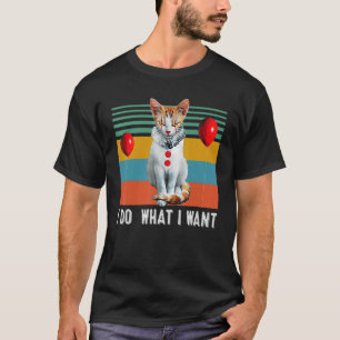 T-shirt Rétro Je Fais Ce Que Je Veux Chat Kitten