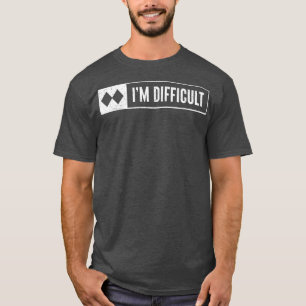 T-shirt Retro Je suis difficile Snowboard Ski Mountain Sig