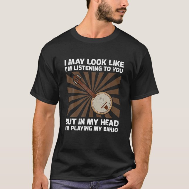 T-shirt Retro Je t'écoute, mais dans ma tête je joue (Devant)