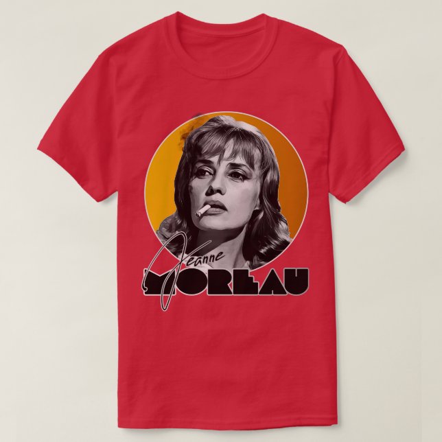 T-shirt Retro Jeanne Moreau Gold Hommage (Design devant)