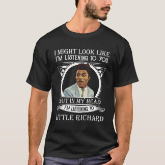 T-shirt Retro J'écoute Little Richard Funny Cadeau