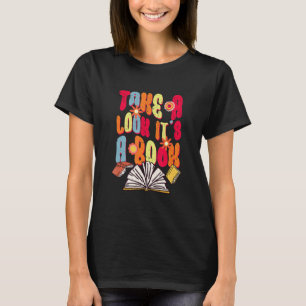 T-shirt Retro Jetez un oeil c'est dans un livre Lecture Li