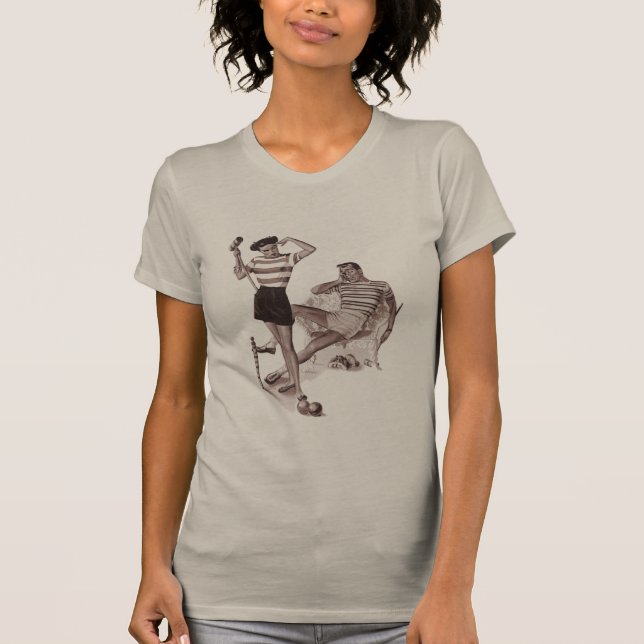 T-shirt Rétro jeu de croquet (Devant)