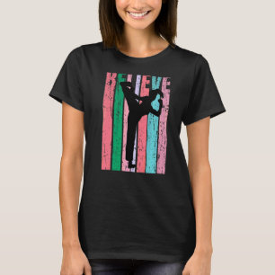 T-shirt Retro Jiu Jitsu Femmes Karaté Judo Filles Entraîne