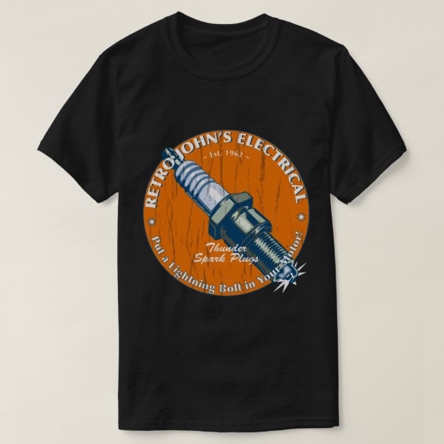 T-shirt Rétro John_s Étincelle électrique automobile et mo (Design devant)