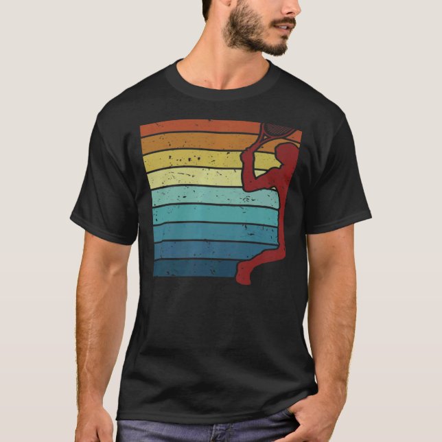 T-shirt Retro Joueur Professionnel Entraîneur Tennis 2 (Devant)