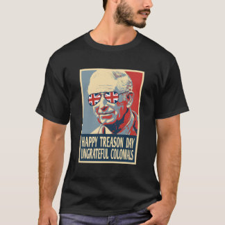 T-shirt Retro Joyeuse Journée de la trahison 4 juillet col
