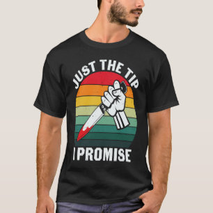 T-shirt Rétro Juste Le Conseil Je Promets Couteau Sanglant