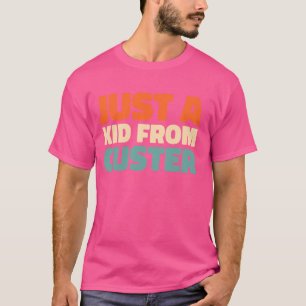 T-shirt Retro Juste Un Enfant De South Dakota Custer Améri
