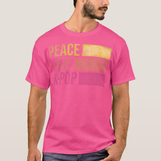 T-shirt Rétro K-Pop Pour Ados Filles Femmes Kpop Et Paix