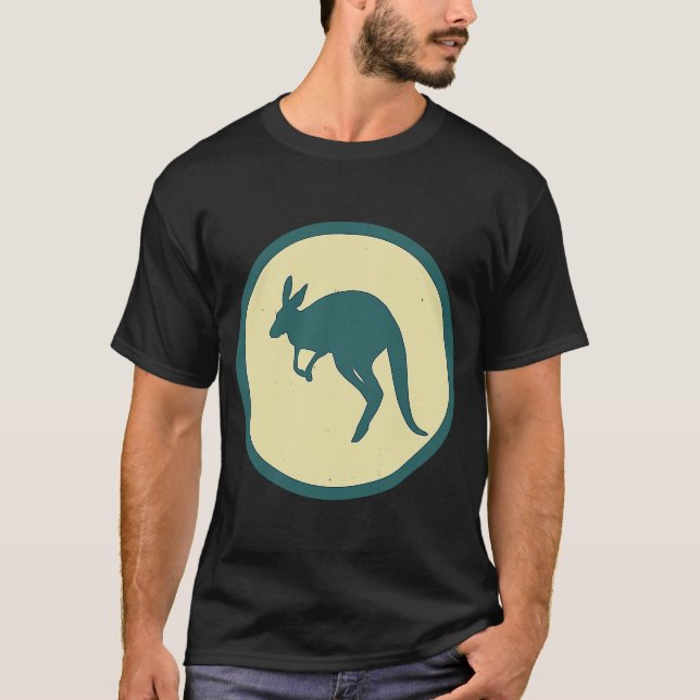 T-shirt Retro Kangaroo Vintage animal sauvage (Devant)