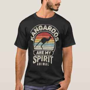 T-shirt Retro Kangaroos Sont Mon Esprit Animal Kangaroo