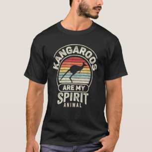 T-shirt Retro Kangaroos Sont Mon Esprit Animal Kangaroo