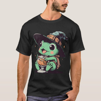T-shirt Retro Kawaii Frog de cuisine Boire Jus d'orange T-