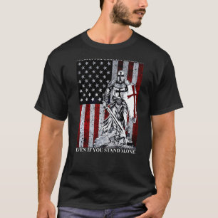 T-shirt Retro Knight Templar Us Drapeau Stand Pour Ce Que