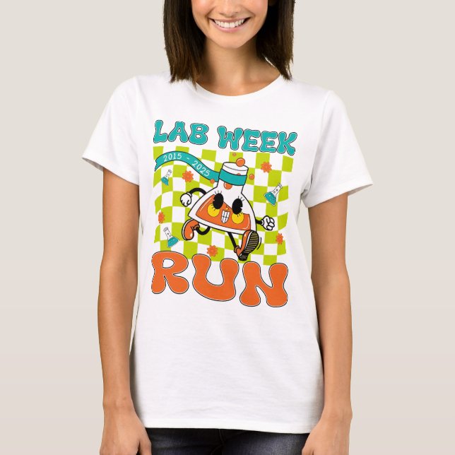 T-shirt Retro Lab Week Run 10th Annual 2025 Lab Tech (Devant)