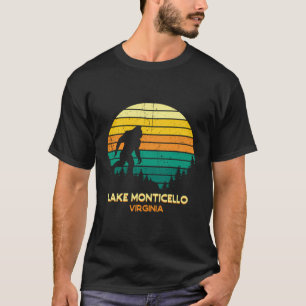 T-shirt Retro Lake Monticello Virginia Big Foot Souvenir
