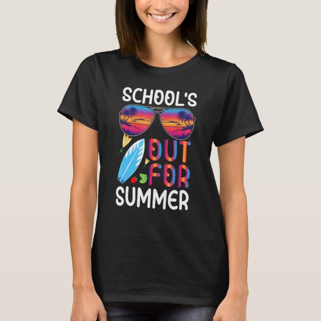 T-shirt Retro Last Day of School s Out For Summer Teacher  (Devant)