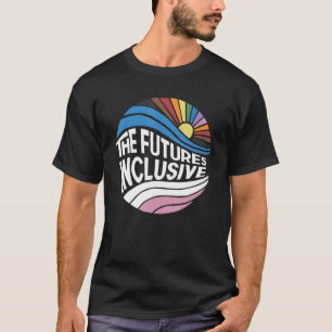 T-shirt Retro L'Avenir Est Inclusive Lgbt Gay pride Drapea