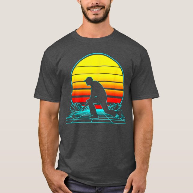 T-shirt Retro Lawn Bowls Vaporwave gift gift (Devant)