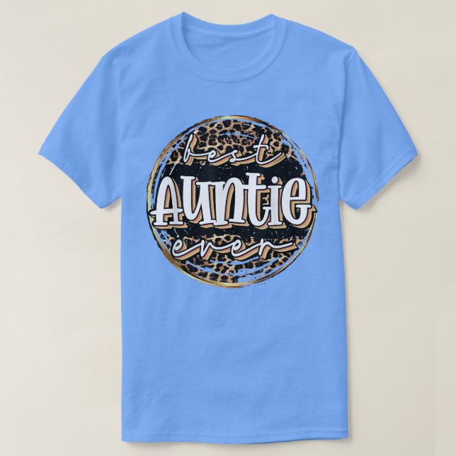 T-shirt Retro Leopard Meilleure Tante Jamais BAE Soeurs Ta (Design devant)