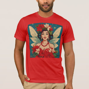 T-shirt Retro les années 50 Tropical Christmas Pin-Up Beau
