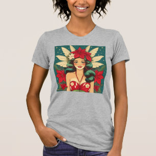 T-shirt Retro les années 50 Tropical Christmas Pin-Up Girl