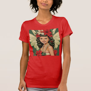 T-shirt Retro les années 50 Tropical Christmas Princesse