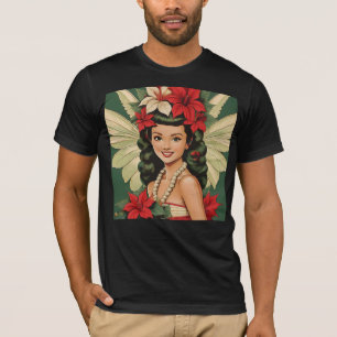 T-shirt Retro les années 50 Tropical Christmas Princesse