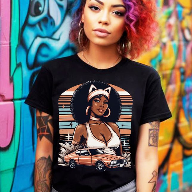 T-shirt Retro les années 70 fille (Créateur téléchargé)