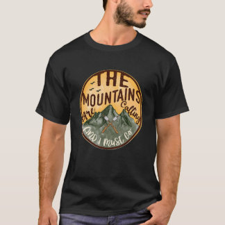 T-shirt Rétro Les Montagnes Appelent Et Je Dois Aller Cam