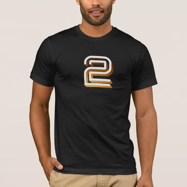 T-shirt Rétro logo d'identification de la télévision BBC2 (Devant)