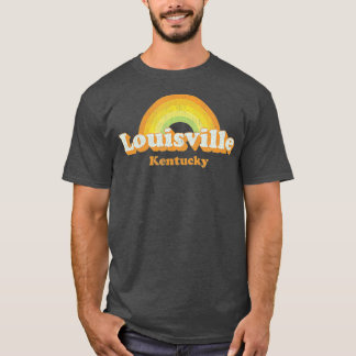T-shirt Retro Louisville Kentucky KY Vintage 70s Rainbow