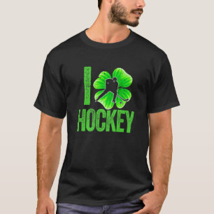 T-shirt Retro Love Irish Hockey Shamrock Sport St Patrick