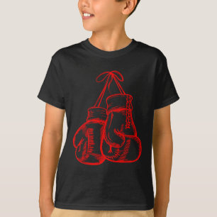 T-shirt Retro Love Red Boxer Gants Cadeaux Boxer Cadeau