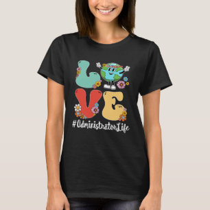 T-shirt Retro Love World Jour des terres 2023 Administrato