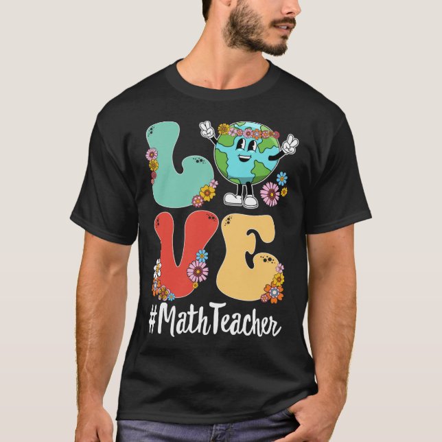 T-shirt Retro Love World Jour des terres 2023 Enseignant M (Devant)