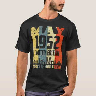 T-shirt Retro mai 1952 70e anniversaire