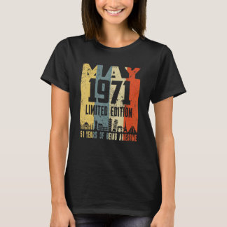T-shirt Rétro mai 1971 51e anniversaire