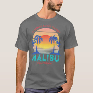 T-shirt Rétro Malibu Beach Chercher chaque coucher de sole