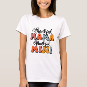 T-shirt Rétro Maman Reconnaissante Mini Reconnaissante - A