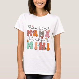 T-shirt Rétro Maman Reconnaissante Mini Reconnaissante - A