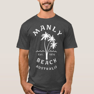 T-shirt Retro Manly Beach Original Australie Graphique