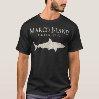 T-shirt Retro Marco Island FL Shark 