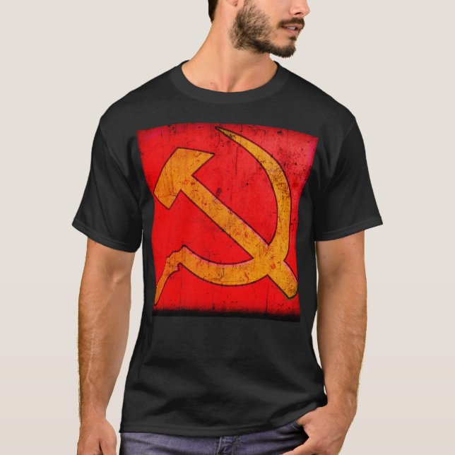T-shirt Rétro marteau et faucille (Devant)