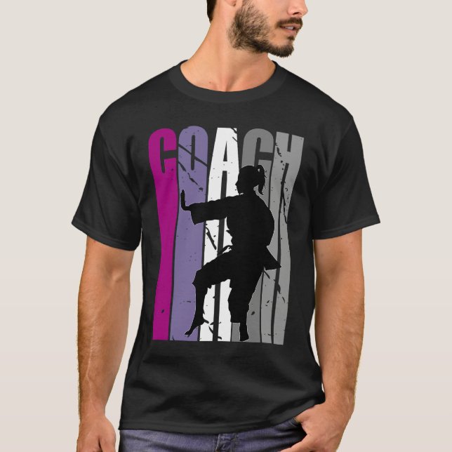 T-shirt Retro Master Karate Instructor Feminine Coach Coac (Devant)