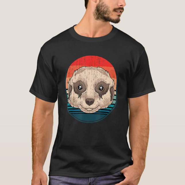T-shirt Retro Meerkat (Devant)