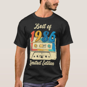 T-shirt Rétro Meilleur De 1986 Bande De Cassette 36 Ans 36