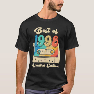 T-shirt Retro Meilleur De 1998 Bande De Cassette 24E Anniv