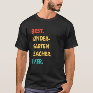 T-shirt Retro Meilleur Enseignant de maternelle jamais